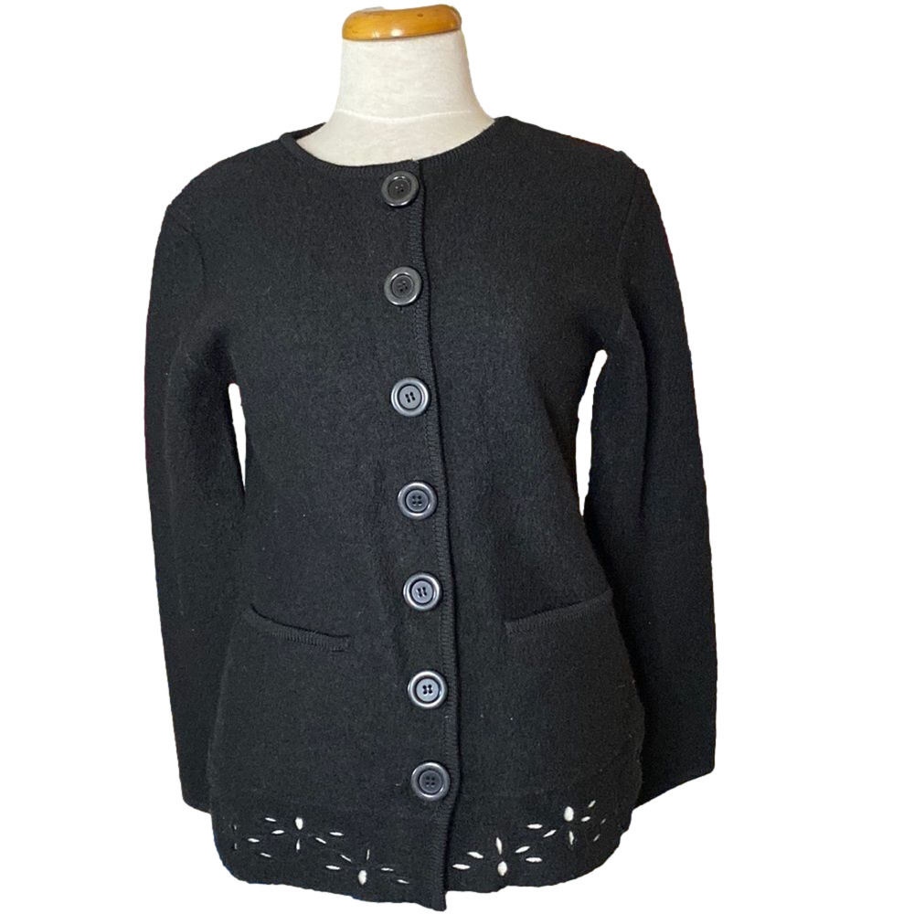 🌷RINO ROSSI🌷 Beautiful Black 100% Wool Sweater